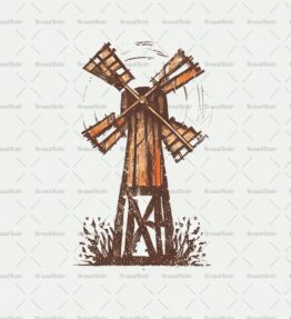 Rustikale Windmühle